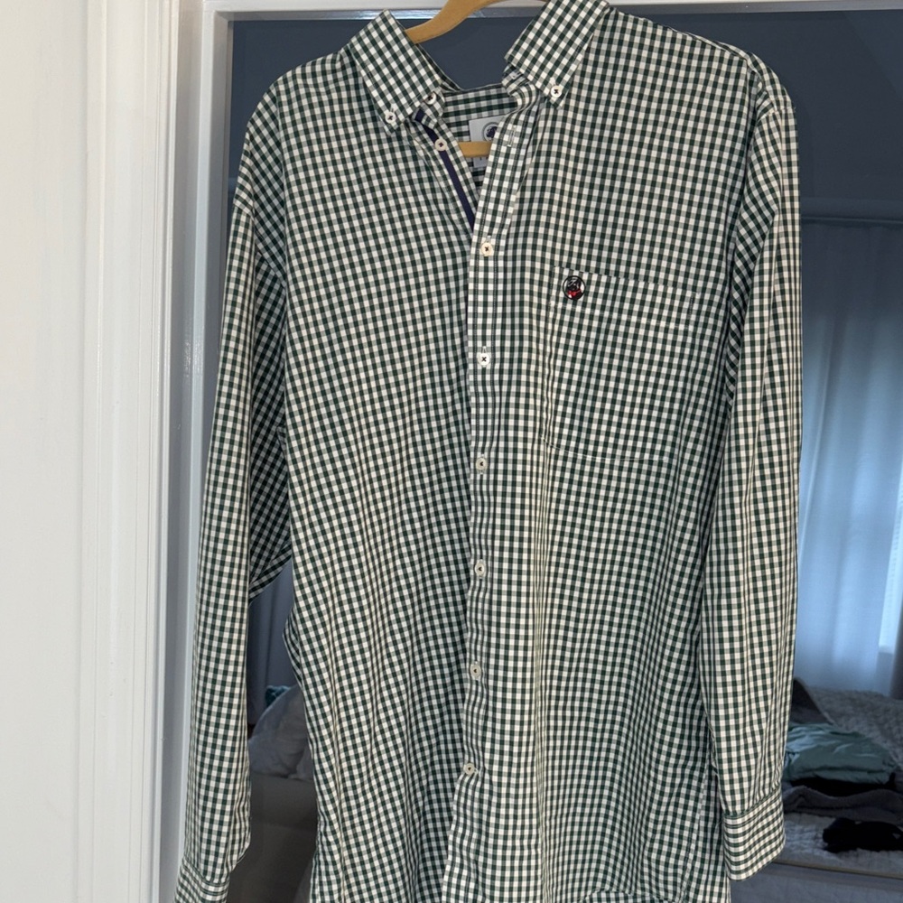 Southern Proper Green Button-Down Shirt